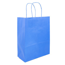 Buste Shopper in Carta Turchese100g/m² 25+11x31cm (25 Pezzi)