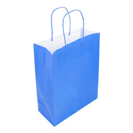 Buste Shopper in Carta Turchese100g/m² 25+11x31cm (25 Pezzi)