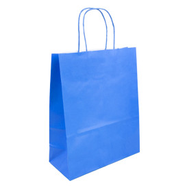 Buste Shopper in Carta Turchese 100g/m² 25+11x31cm (200 Pezzi)