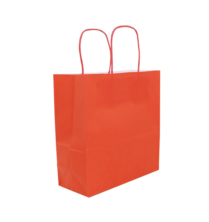 Buste Shopper in Carta Rosso 100g/m² 22+9x23cm (25 Pezzi) Buste Shopper in Carta Rosso 100g/m² 22+9x23cm (25 Pezzi)