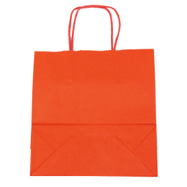 Buste Shopper in Carta Rosso 100g/m² 22+9x23cm (25 Pezzi)