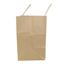 Buste Shopper in Carta Marrone 100g/m² 30+18x29cm (200 Pezzi)