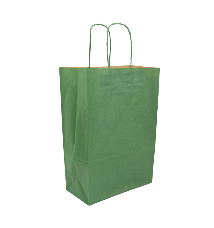Buste Shopper in Carta Verde 80g/m² 20+10x29cm (250 Pezzi) Buste Shopper in Carta Verde 80g/m² 20+10x29cm (250 Pezzi)