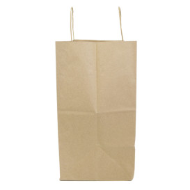 Buste Shopper in Carta Marrone 100g/m² 35+18x34cm (25 Pezzi)