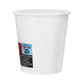 Bicchiere Carta 3 Oz/100ml Bianco Ø5,8cm (50 Pezzi)