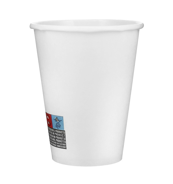 Bicchiere di Carta 12 Oz/360ml Bianco Ø8,9cm (600 Pezzi)