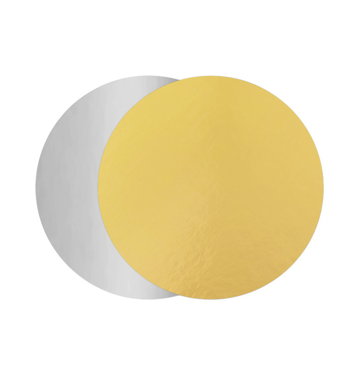 Disco di Carta Oro e Argento 180 mm (100 Pezzi) Disco di Carta Oro e Argento 180 mm (100 Pezzi)