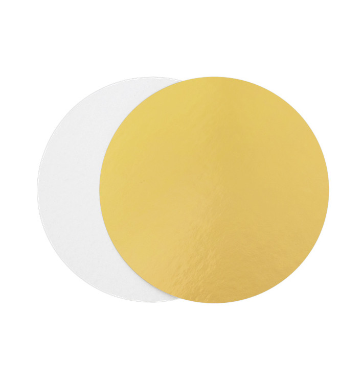 Disco di Carta Oro e Bianco 180 mm (100 Pezzi) Disco di Carta Oro e Bianco 180 mm (100 Pezzi)