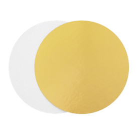 Disco di Carta Oro e Bianco 180 mm (600 Pezzi)