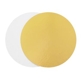 Disco di Carta Oro e Bianco 300 mm (400 Pezzi)