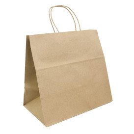 Buste Shopper in Carta Marrone 100g/m² 30+18x29cm (200 Pezzi)