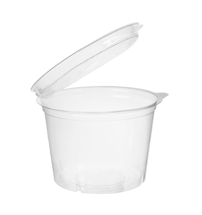 Contenitore Tondo Coperchio APET Transparente 500ml Ø120mm (480 Pezzi) Contenitore Tondo Coperchio APET Transparente 500ml Ø120mm (480 Pezzi)