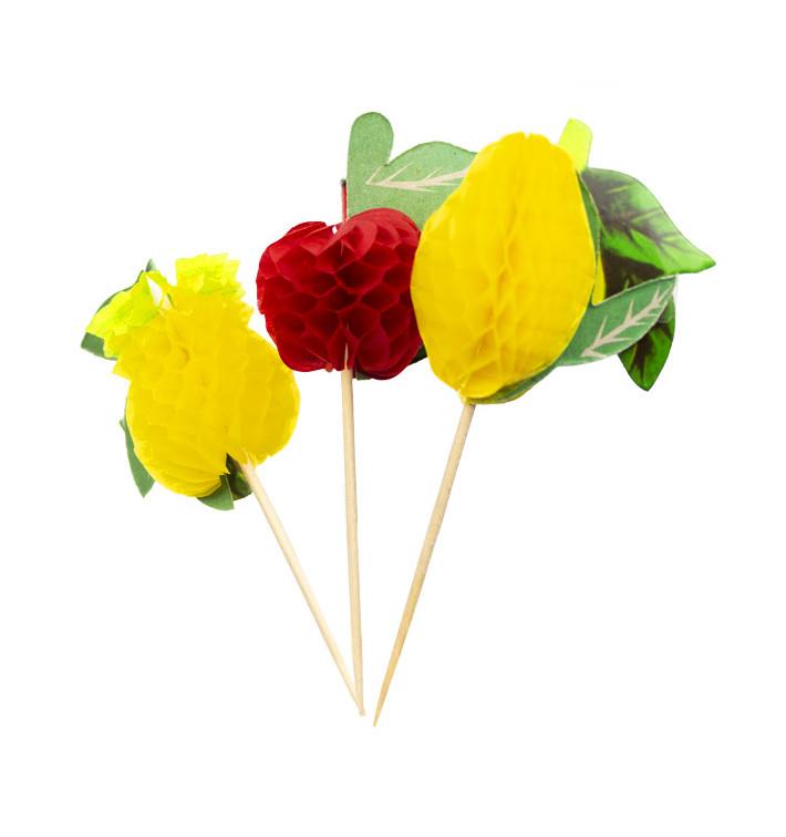 Decorazioni per Gelato Frutta 10 cm (100 Pezzi) Decorazioni per Gelato Frutta 10 cm (100 Pezzi)