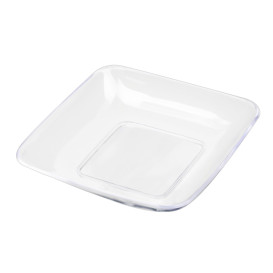 Vassoio Plastica Rettangolare Degustazione Trasparente 6x6x1 cm