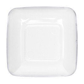 Vassoio Plastica Rettangolare Degustazione Trasparente 6x6x1 cm (50 Pezzi)