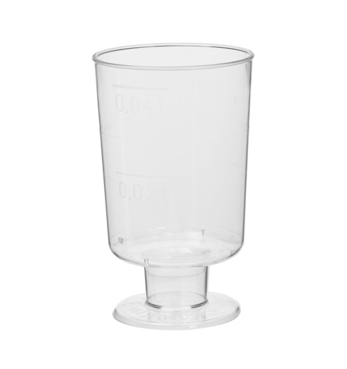 Calice di Plastica con Gambo 40ml (20 Pezzi) Calice di Plastica con Gambo 40ml (20 Pezzi)