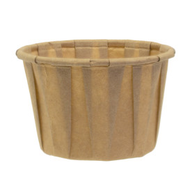 Contenitori di Carta Plisato Kraft di 60ml (250 Pezzi)