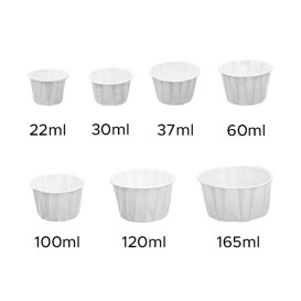 Contenitori di Carta Plisato di 30ml (250 Pezzi)