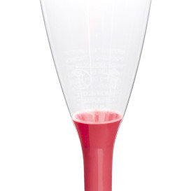 Calice Plastica Flute Gambo Corallo 120ml 2P (20 Pezzi)