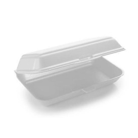 Contenitori Polistirolo LunchBox Bianco 240x155x70mm (125 Pezzi)