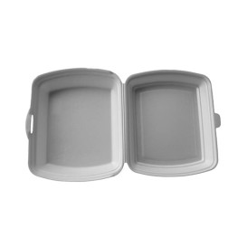 Contenitori Polistirolo Lunchbox Bianco 185x155x70mm (125 Pezzi)
