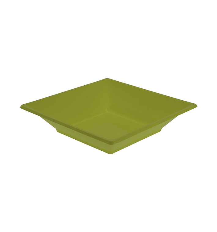 Piatto Plastica Fondo Quadrato Pistacchio 170mm (300 Pezzi)