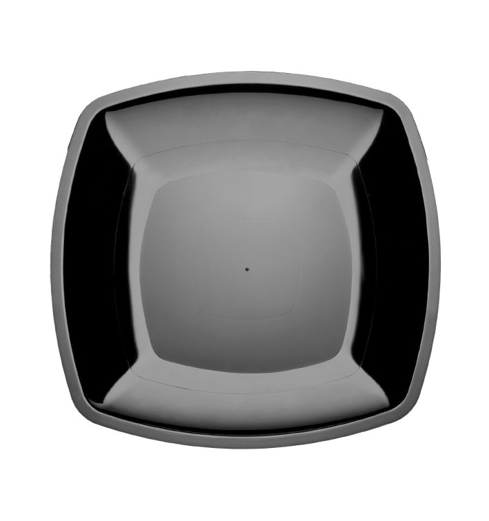 Piatto Plastica Piano Nero Square PS 300mm (144 Pezzi) Piatto Plastica Piano Nero Square PS 300mm (144 Pezzi)