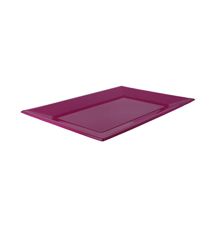 Vassoio Plastica Fucsia 330x225mm (25 Pezzi) Vassoio Plastica Fucsia 330x225mm (25 Pezzi)