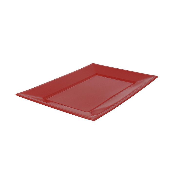 Vassoio Plastica Rosso 330x225mm (25 Pezzi)