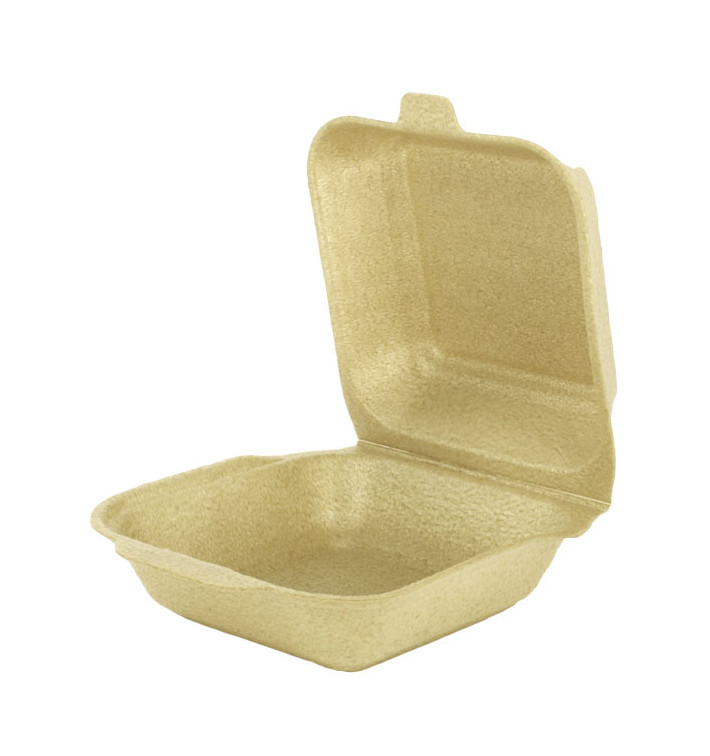 Contenitori Hamburger in XPP Crema 15x15x7cm (125 Pezzi) Contenitori Hamburger in XPP Crema 15x15x7cm (125 Pezzi)