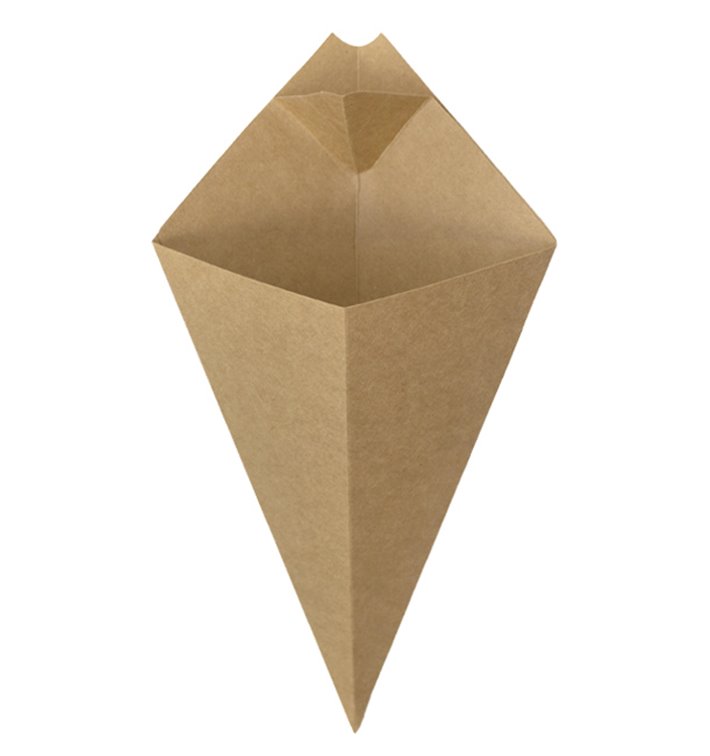 Cono di Carta Marrone 270mm 250g (200 Pezzi) Cono di Carta Marrone 270mm 250g (200 Pezzi)