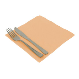 Tovagliolo di Carta 40x40cm Salmone Punta- Punta (50 Pezzi)