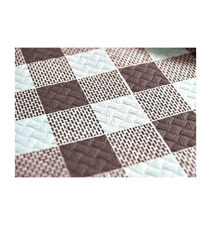 Tovaglia di Carta Taglio 1,2x1,2m "Quadro Marrone" 40g (400 Pezzi) Tovaglia di Carta Taglio 1,2x1,2m "Quadro Marrone" 40g (400 Pezzi)