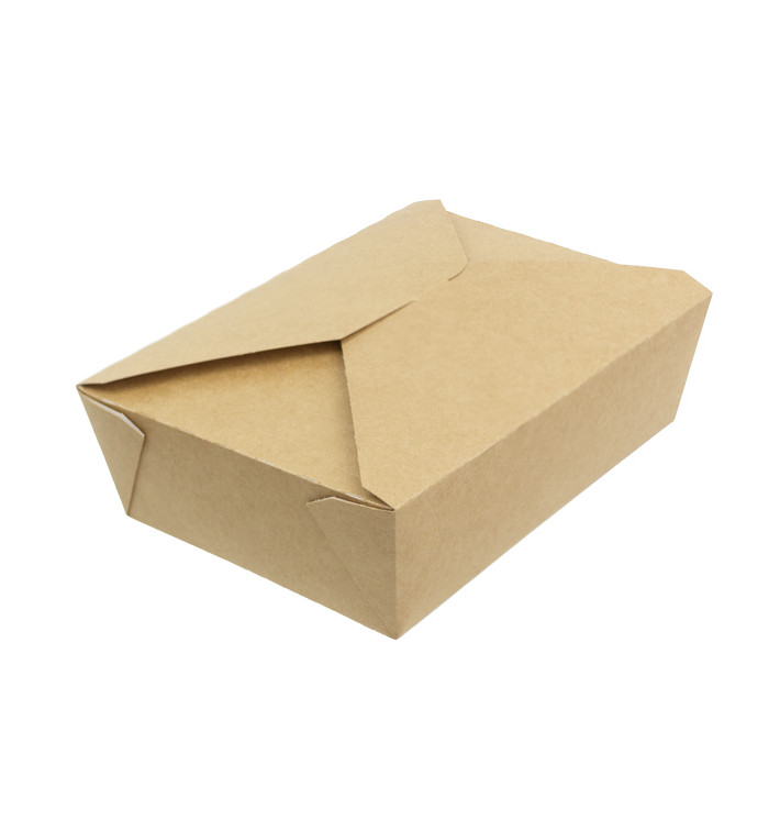 Contenitore di Cibo Kraft 19,7x14x6,5cm 1800ml (25 Pezzi)