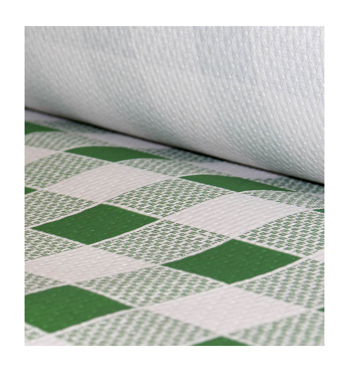 Tovaglia di Carta Rotolo Quadro Verde 1x100m. 40g (6 Pezzi) Tovaglia di Carta Rotolo Quadro Verde 1x100m. 40g (6 Pezzi)