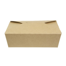 Contenitore di Cibo Kraft 19,7x14x6,5cm 1800ml (25 Pezzi)