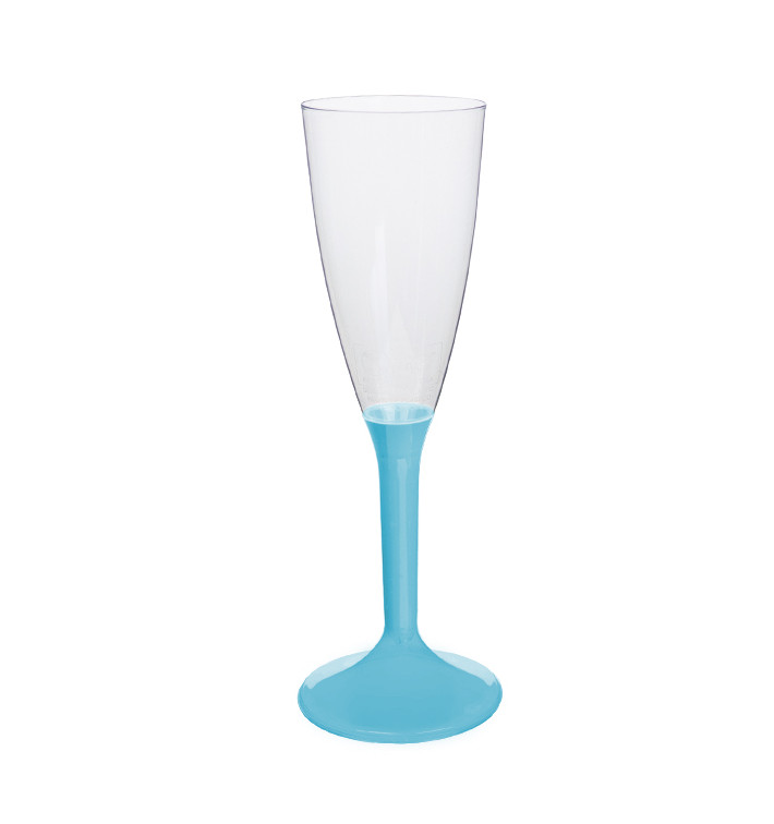 Calice Plastica Flute Gambo Turchese 120ml 2P (20 Pezzi) Calice Plastica Flute Gambo Turchese 120ml 2P (20 Pezzi)