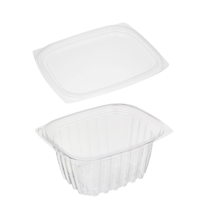 Contenitore Compostabile PLA con Coperchio 470ml (100 Pezzi) Contenitore Compostabile PLA con Coperchio 470ml (100 Pezzi)
