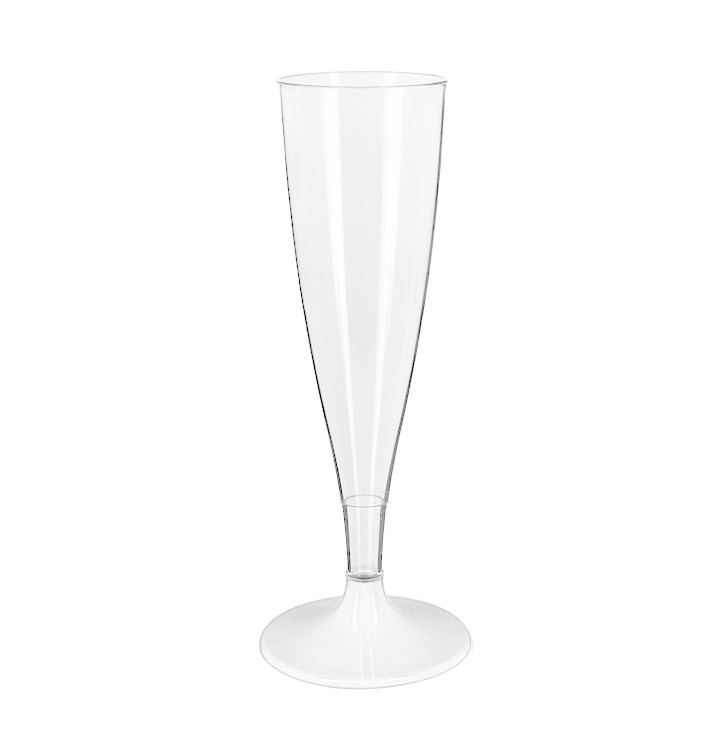 Flute Plastica PS Riutilizzabile Gambo Bianco 140ml 2P (6 Pezzi) Flute Plastica PS Riutilizzabile Gambo Bianco 140ml 2P (6 Pezzi)