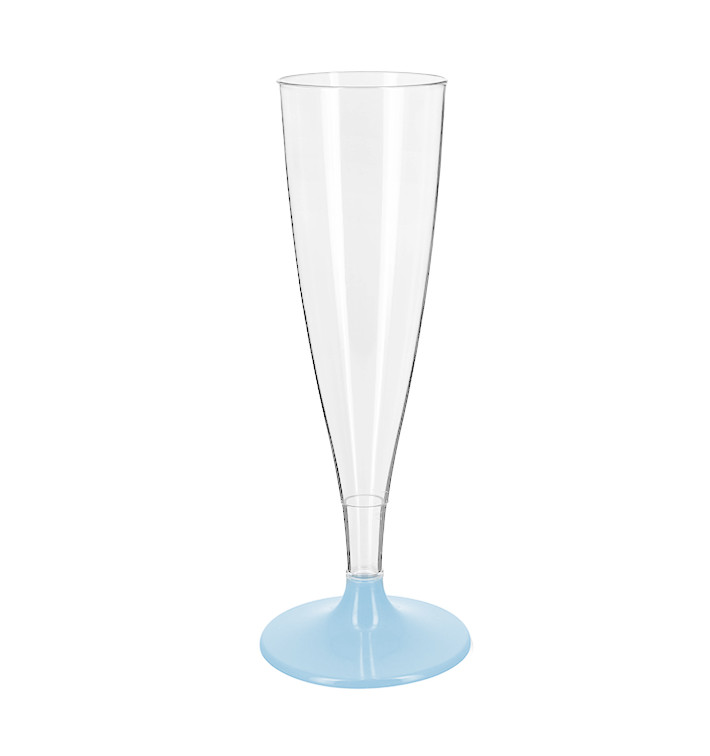 Flute Plastica PS Riutilizzabile Gambo Blu 140ml 2P (6 Pezzi) Flute Plastica PS Riutilizzabile Gambo Blu 140ml 2P (6 Pezzi)