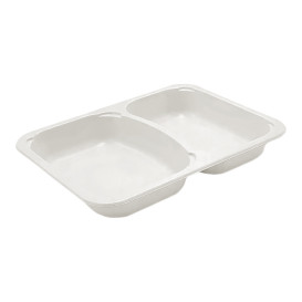 Contenitori Canna da Zucchero PLA 2C 820ml 22,7x17,8x3,2cm  (75 Pezzi)