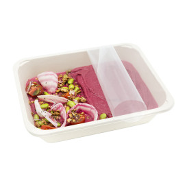 Contenitori Canna da Zucchero PLA 580ml 18,7x13,6x3,6cm (75 Pezzi)