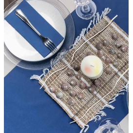 Tovaglia Runner Airlaid Blu 0,4x48m Pretagliati a 1,2m (1 Pezzo)