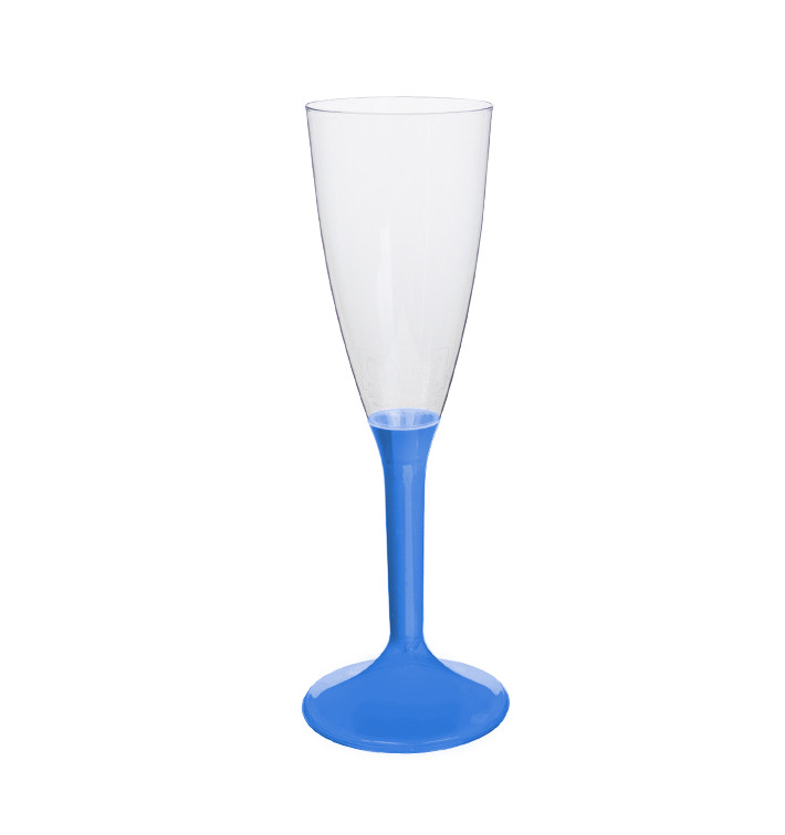 Calice Plastica Flute Gambo Blu Mediterraneo 120ml 2P (200 Pezzi) Calice Plastica Flute Gambo Blu Mediterraneo 120ml 2P (200 Pezzi)