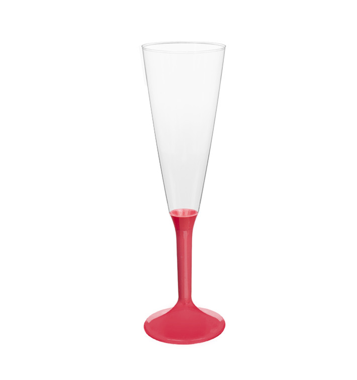 Calice Plastica Flute Gambo Corallo 160ml 2P (200 Pezzi) Calice Plastica Flute Gambo Corallo 160ml 2P (200 Pezzi)