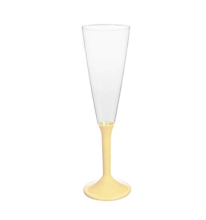 Calice Plastica Flute Gambo Crema 160ml 2P (200 Pezzi) Calice Plastica Flute Gambo Crema 160ml 2P (200 Pezzi)