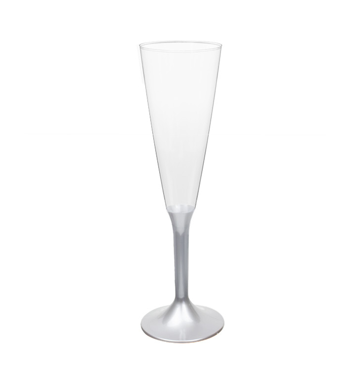 Calice Plastica Flute Gambo Grigio 160ml 2P (200 Pezzi) Calice Plastica Flute Gambo Grigio 160ml 2P (200 Pezzi)