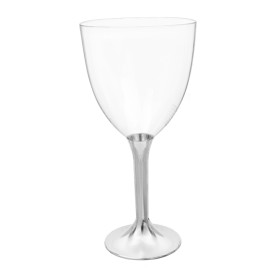 Calice Plastica Vino Gambo Nikel Cromo 300ml 2P (200 Pezzi)