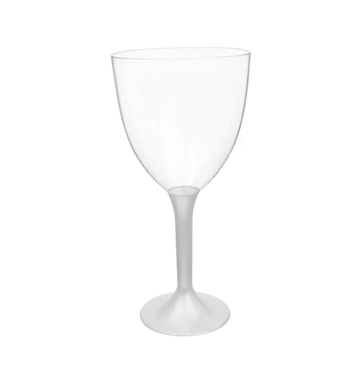 Calice Plastica Vino Gambo Bianco Perlato 300ml 2P (200 Pezzi) Calice Plastica Vino Gambo Bianco Perlato 300ml 2P (200 Pezzi)