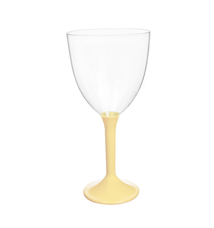 Calice Plastica Vino Gambo Crema 300ml 2P (200 Pezzi) Calice Plastica Vino Gambo Crema 300ml 2P (200 Pezzi)